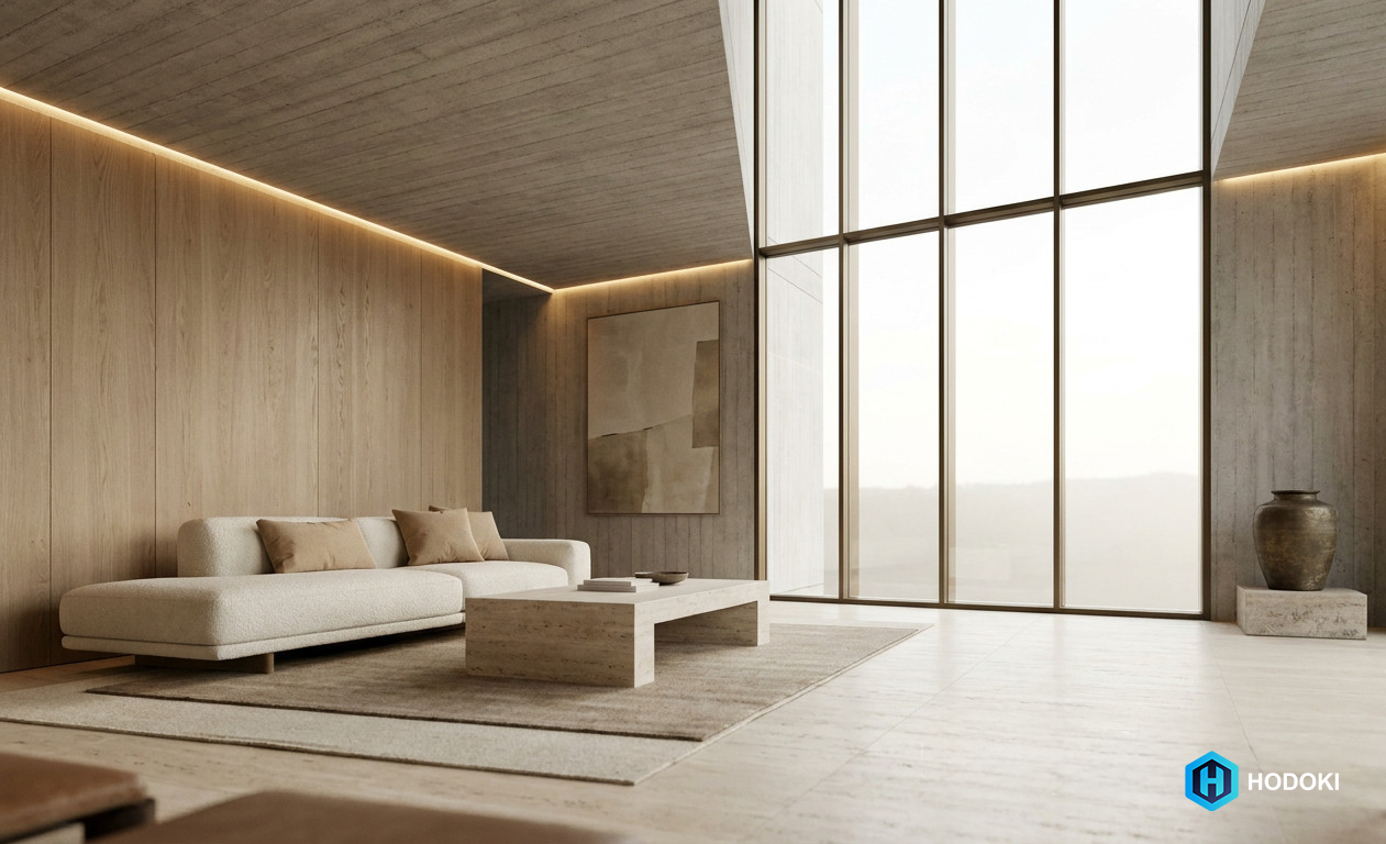 Sala de estar moderna — ArchViz Hodoki
